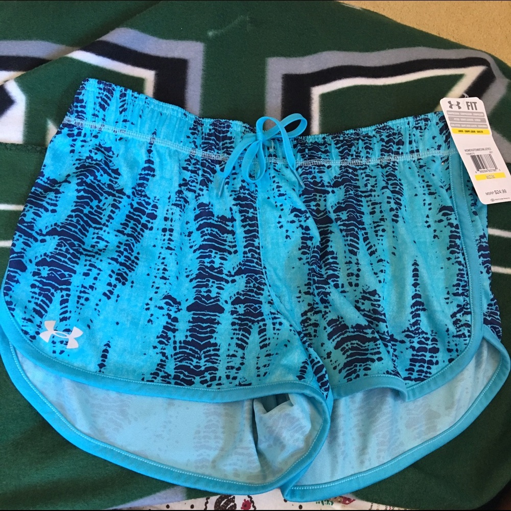 Blue Printed athletic shorts